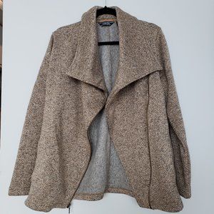 Land's End Textured Knit Asymmetrical Jacket